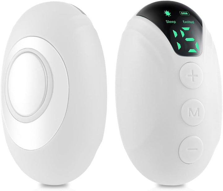Sleep Aid Device, USB Rechargeable Handheld Sleep Aids for Adults Kids with 15 Gears and 2 Modes, Calm Carry Sleep Aid for Relieving Anxiety & Improving Deep Sleep (White)