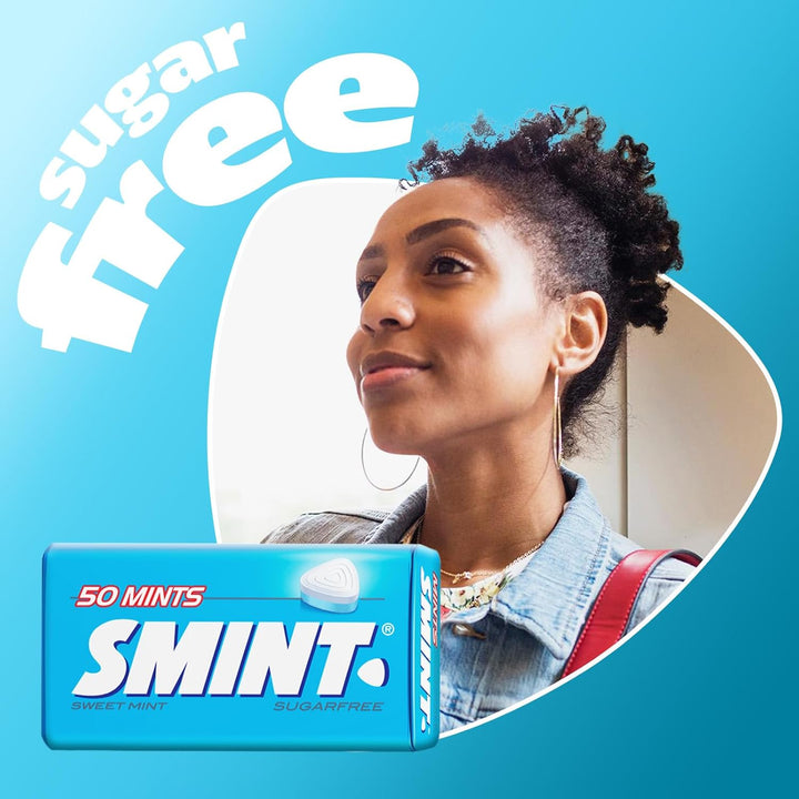 Sugar Free Sweet Mints, Suitable for Vegetarians - 12 X 50 XXL Tins