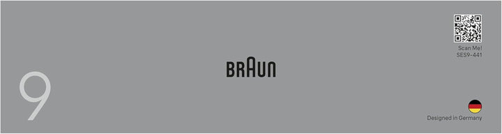 Silk-Épil 9, Epilator with Pivoting Head for Easy Hair Removal, Wet & Dry, Lasting Smooth Skin, with Lady Shaver Head & Trimmer Comb, 9-441, White/Silver with EU Plug