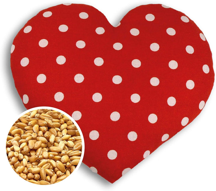 Wheat Bag Microwavable - 100% Organic Cotton and Organic Wheat - Fox Red - Microwave Pillow, Unscented - Snug Grain Pillow Ideal for Tension in Back, Neck and Shoulders