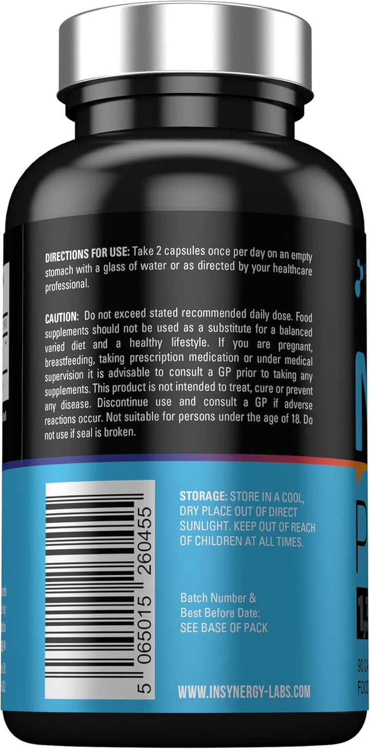 NAC 650Mg per Capsule (Maximum Dose in UK) Superior 98% Purity NAC Supplement, N-Acetyl-Cysteine NAC Powder 90 Vegan Capsules