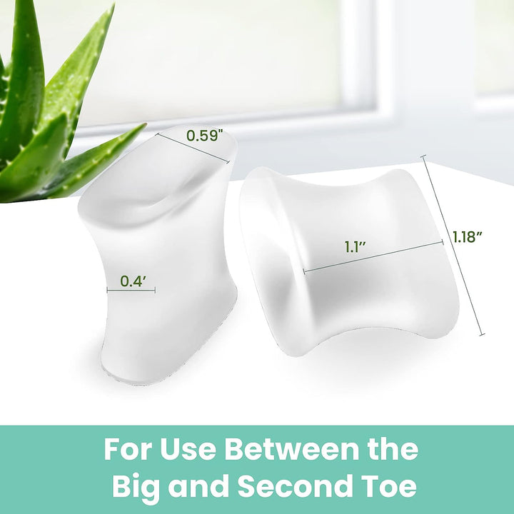 Gel Toe Separators and Bunion Toe Spacers - 12 Pack Toe Spacers with Aloe Vera Extract Infused - Silicone Bunion Corrector for Curled Toes and Overlapping Toes, Calluse