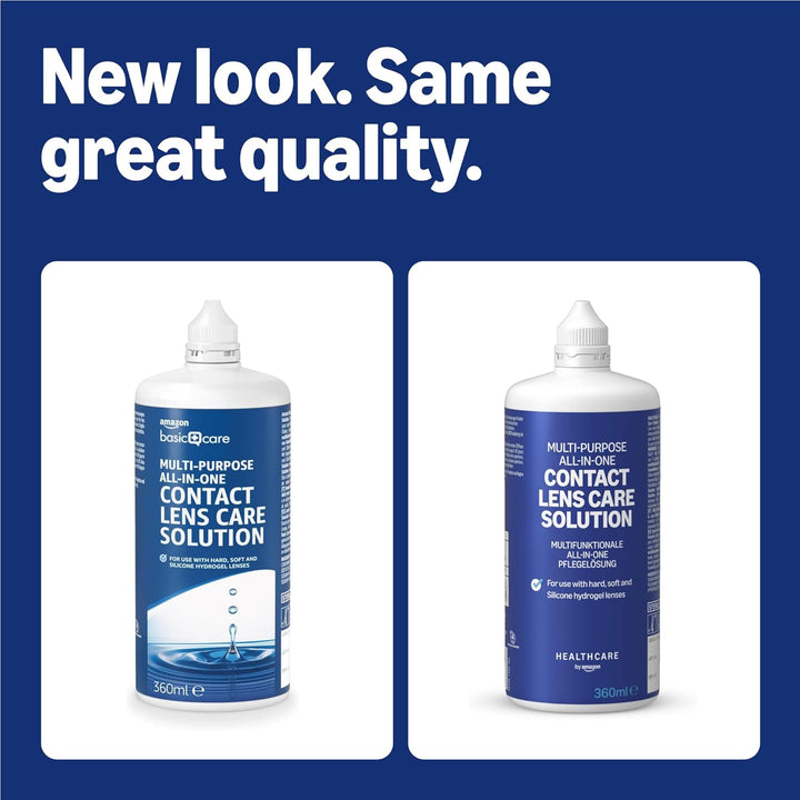 Healthcare  Multi-Purpose All-In-One Contact Lens Solution 3 X 360 Ml, (Previously Amazon Basic Care) – Packaging May Vary