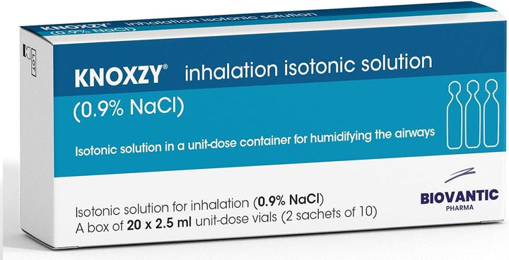 Isotonic Saline Solution 0.9% - Sodium Chloride Nacl - Inhalation Saline Solution – 20 X 2.5 Ml Unit Dose Vials