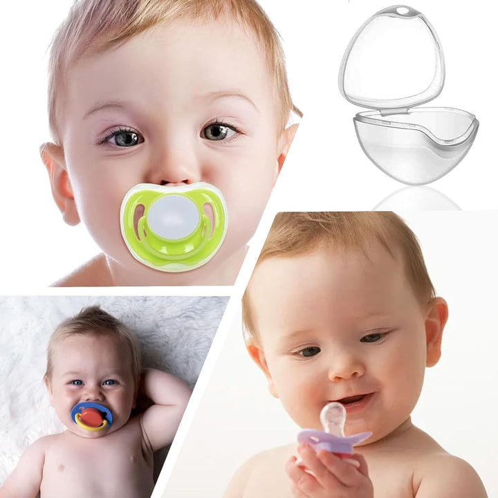 6PCS Dummy Case Pacifier Storage Box Pacifier Case Transparent Pacifier Case Soothers Pod Storage Box Travel and Family Use Pacifier Holder Newborn Dummies for Holding Pacifiers