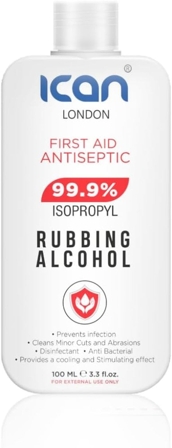 Isopropyl Rubbing Alcohol 99.9% First Aid Antiseptic Disinfectant 100Ml