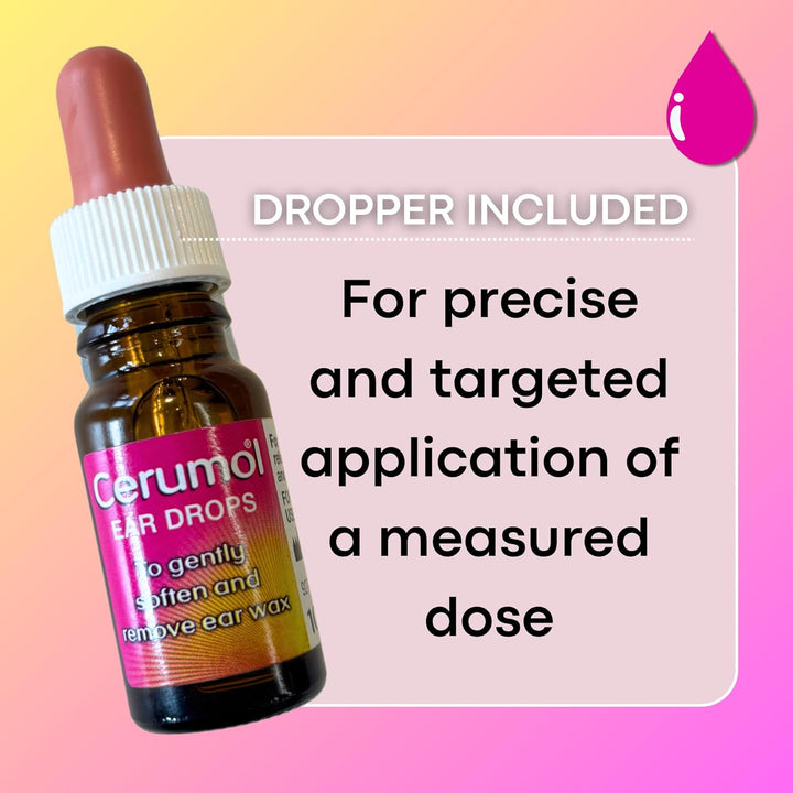 Extra Virgin Olive Oil Ear Drops, 10Ml, Gentle, Natural Formulation, Helps to Relieve Symptoms of Ear Wax, Softens Earwax, Dropper Included