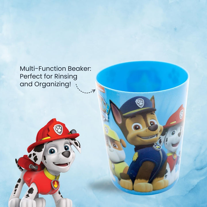 Paw Patrol Kids Toothbrush Set - Soft-Bristle Toothbrush with Protective Cap, Strawberry-Flavoured Toothpaste, and Multi-Purpose Beaker | Travel-Friendly Oral Care Kit for Children Ages 3+