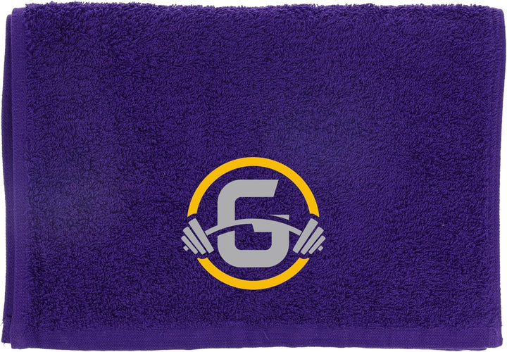 Gym Towel with Monogrammed Embroidery Initial Gift for Men & Women, Training Accessory Gift, Gym Towel Present for Weight Lifting Birthday, Retirement, Christmas - Black, J