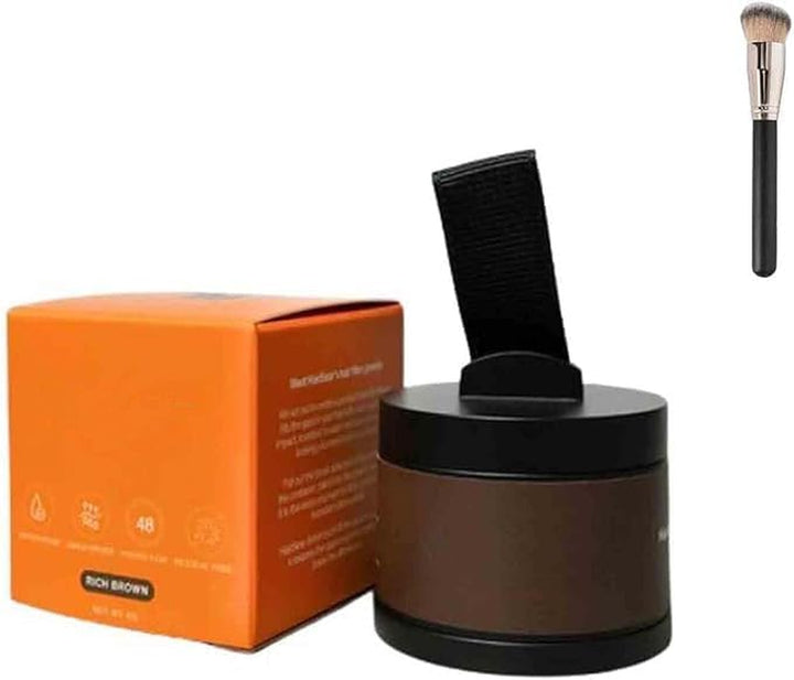 Hairbear Hair Filler,Hair Filler Powder,Long Lasting Water Proof,Fast & Full Care,Natural Hair Thickening Fibers Instant Volume & Scalp Coverage (2Pcs-Black, 39 G (Pack of 1))