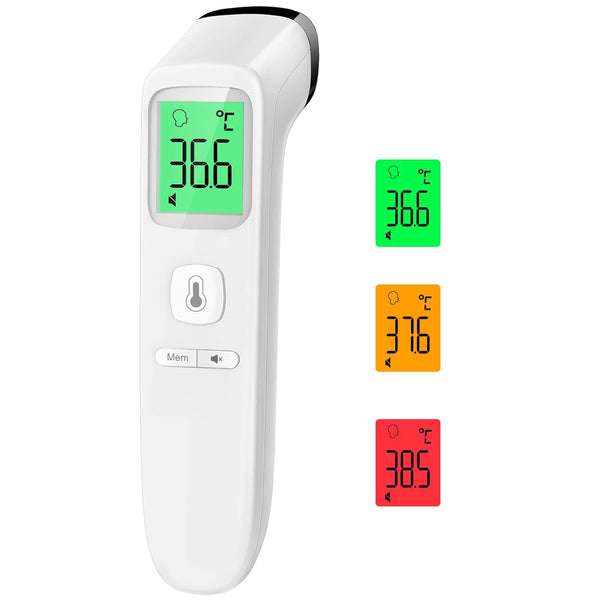 Forehead Thermometer for Adults, Kids, Non Contact Touch Infrared LCD Display Digital Baby Thermometers Body Temperature Thermometer，Digital Thermometer with Backlight，Memory Recall, Fever Alarm