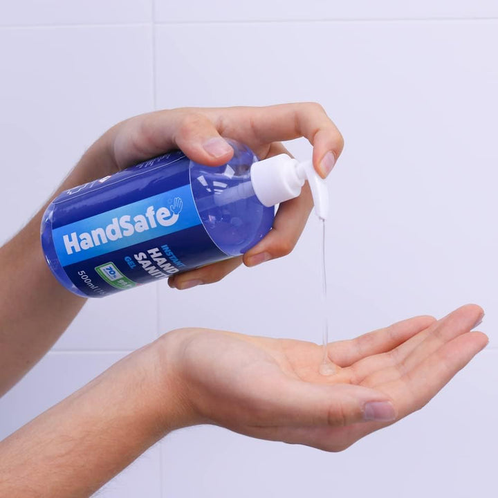 - 500Ml Hand Sanitiser Gel, Kills 99.9%+ of Bacteria & Viruses, 70% Alcohol Based, Medical Grade, anti Bacterial Fast Acting Formula