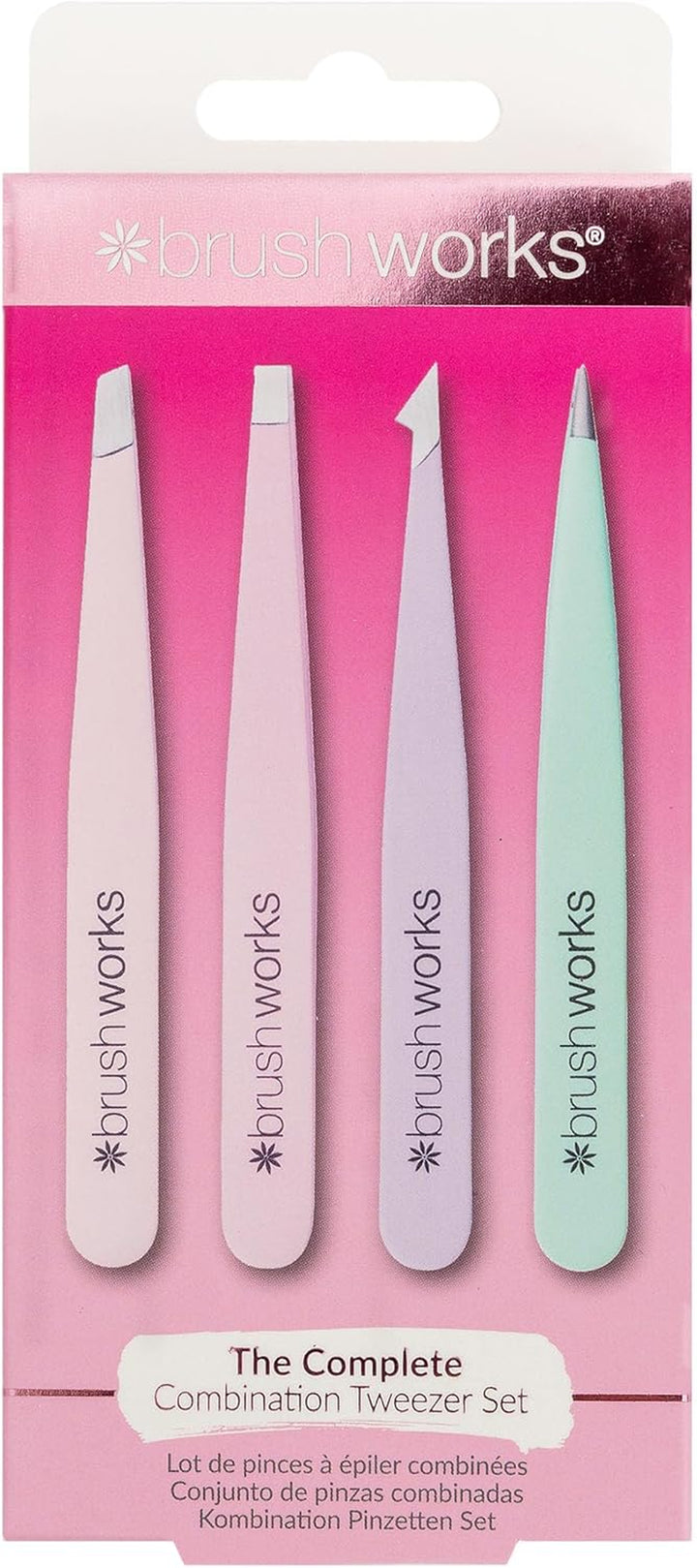 HD 4 Piece Combination Tweezer Set - Pastels