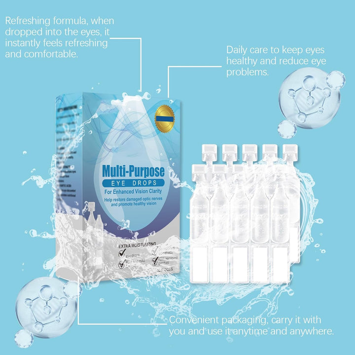 Optivipro Multi-Purpose Eye Drops, Optivipro Multi-Purpose Eye Drops - Sharpoptix Eye Drops, Multi-Purpose Eye Drops for Women Men (1 Pc)