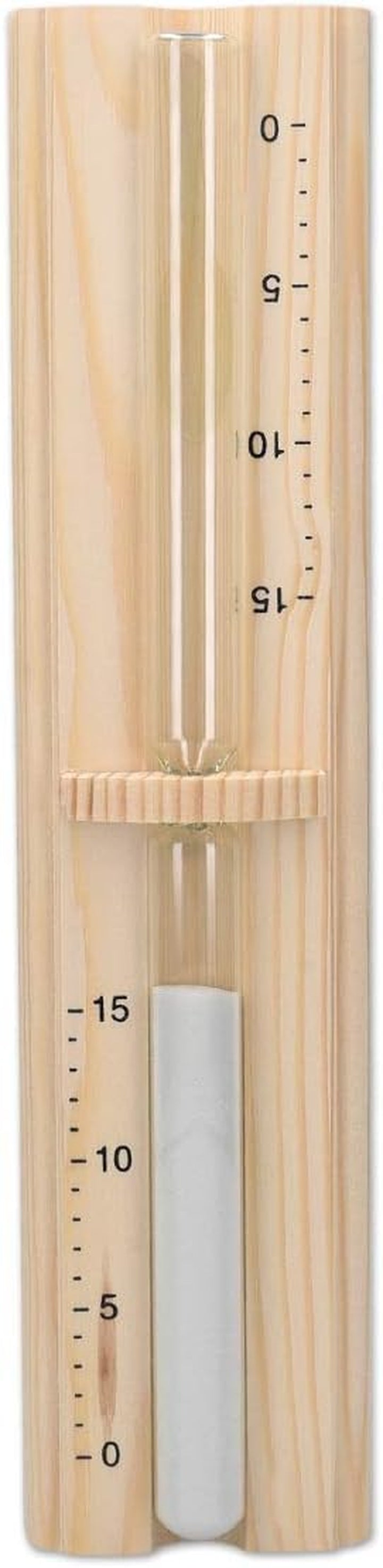 Sauna Hourglass Sand Timer - Classic Wall-Mounted Sand Hour Glass for Saunas - Pine Wood, Sand and Heat-Resistant Glass - 29.5 X 7.5 X 4 Cm
