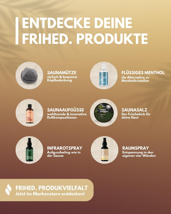 Frihed. Coconut Joy Sauna Infusion - Highly Concentrated Sauna Oil Coconut Vanilla - Exotic - Long-Lasting Fragrance - Glass Bottle - Made in Lüneburg