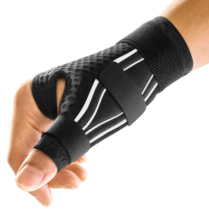 Ergonomical Thumb Support for Arthritis, Breathable and Soft Thumb Splint, Right Hand or Left Hand Thumb Brace for Trigger Thumb,Tendonitis,Sprain.Fit Both Women and Men(S/M Pink/Black)