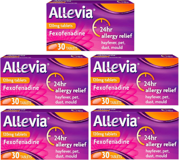 Allergy Tablets | 120Mg Fexofenadine | 24Hr Relief Acts within 1 Hour | Non-Drowsy in Most People | Relieves Hayfever, Pet, Dust and Mould Allergies | 150 Tablets