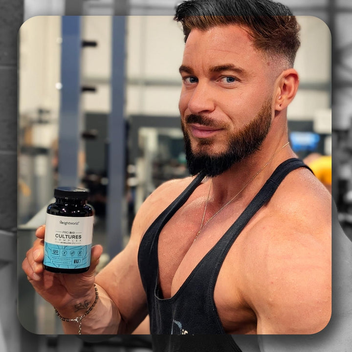 Bio Cultures Complex Probiotics & Prebiotics - 60 Billion CFU - 2 Months Supply - 120 Capsules - 20 Live Bio Cultures - Lactobacillus & Bifidobacterium Strains - Vegan Probiotic Complex Capsules