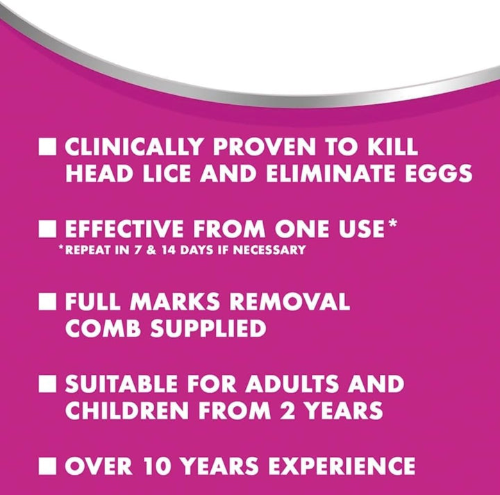 200Ml Head Lice Solution - Simple 5-Minute Formula, Eliminates Lice & Eggs, Includes Comb, Effective Scalp Care in One Use, Fast-Acting Treatment
