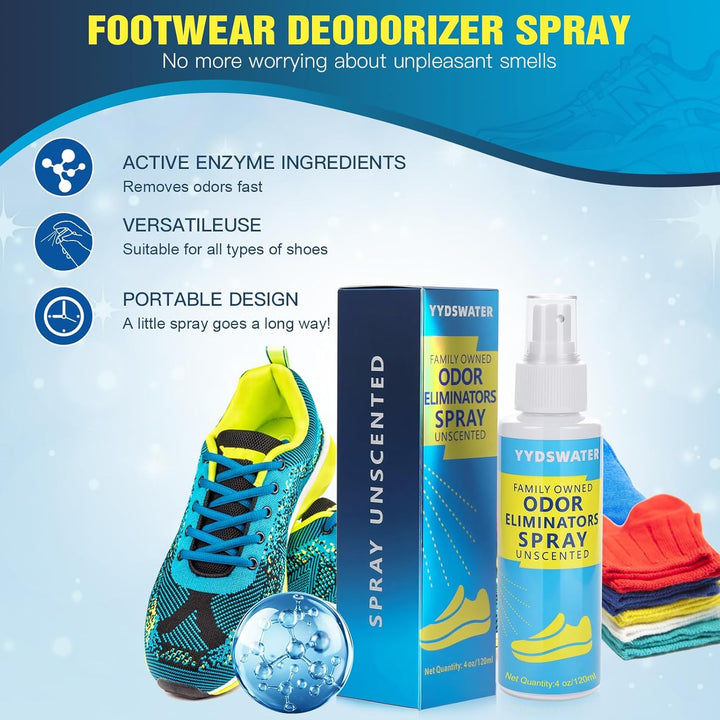Shoe Deodorizer Spray – Instant Odor Eliminator for Shoes & Socks,Athletes Foot Spray,Long-Lasting Freshness, Quick-Drying, Non-Staining, Safe for All Footwear