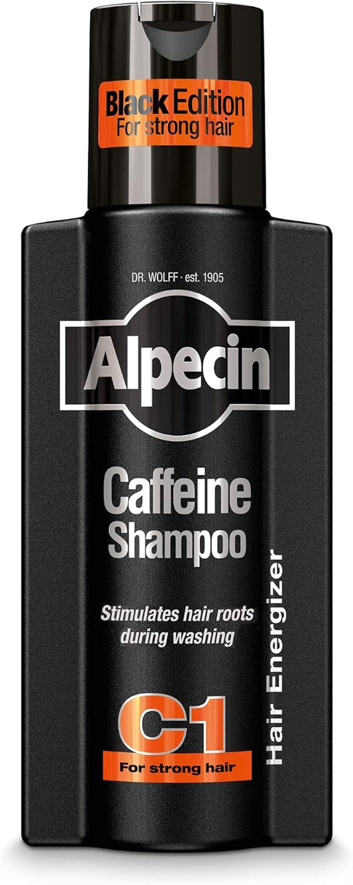 Caffeine Shampoo C1 Black Edition - 2 X 250 Ml - with New Fragrance | Natural Hair Growth for Men | Energy for Strong Hair | Hair Care for Men Made in Germany