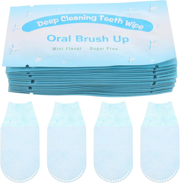 Babywipes Baby Finger Toothbrush Gauze Dental Finger Brush Oral Hygiene Cleaning Wipes 20Pcs Infant Toddler Training Teething Tools Baby Wips