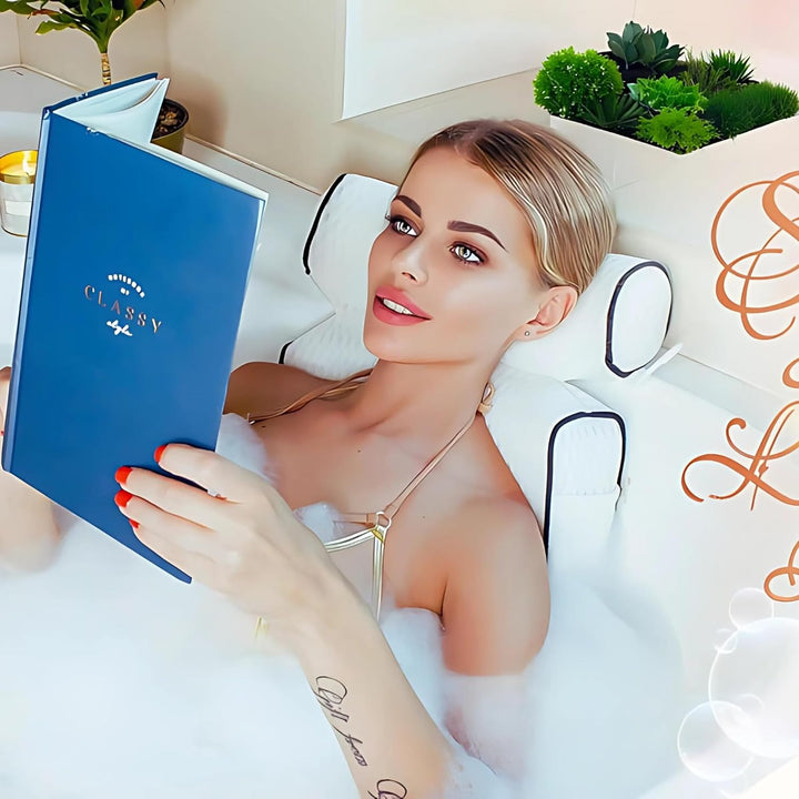 Simply Serene Bath Tub Pillows for Head & Neck - Spa-Quality Cushion for Relaxation - Bathroom Accessory & Gifts