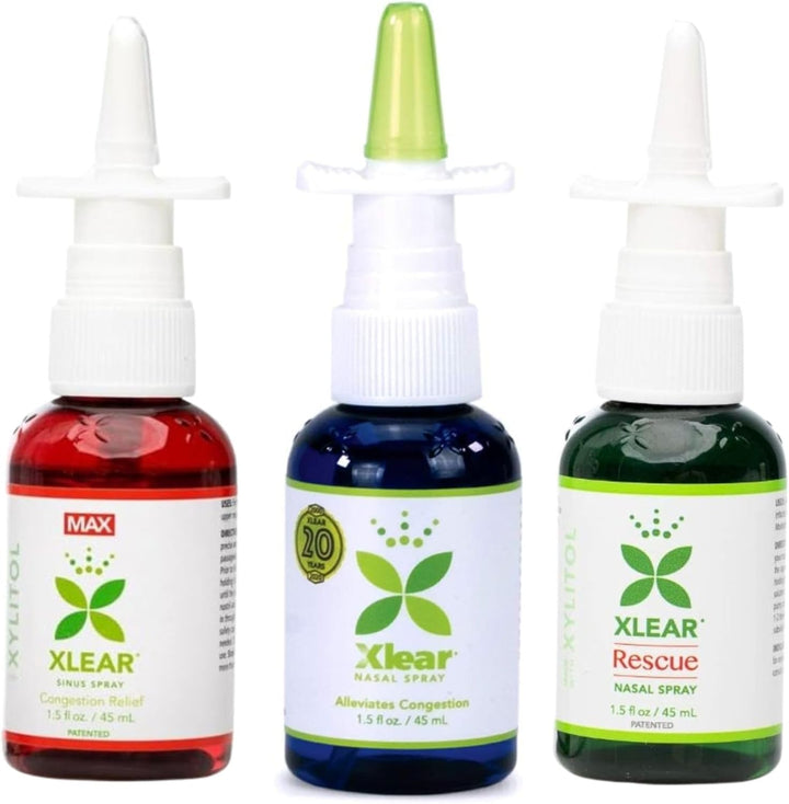 Natural Xylitol Nasal Spray and Commonsense Medicine Book: Healing from the inside Out and Stopping the Next Pandemic Bundle, 1.5 Fl Oz, Pack of 3 Saline Sprays and 1 Book