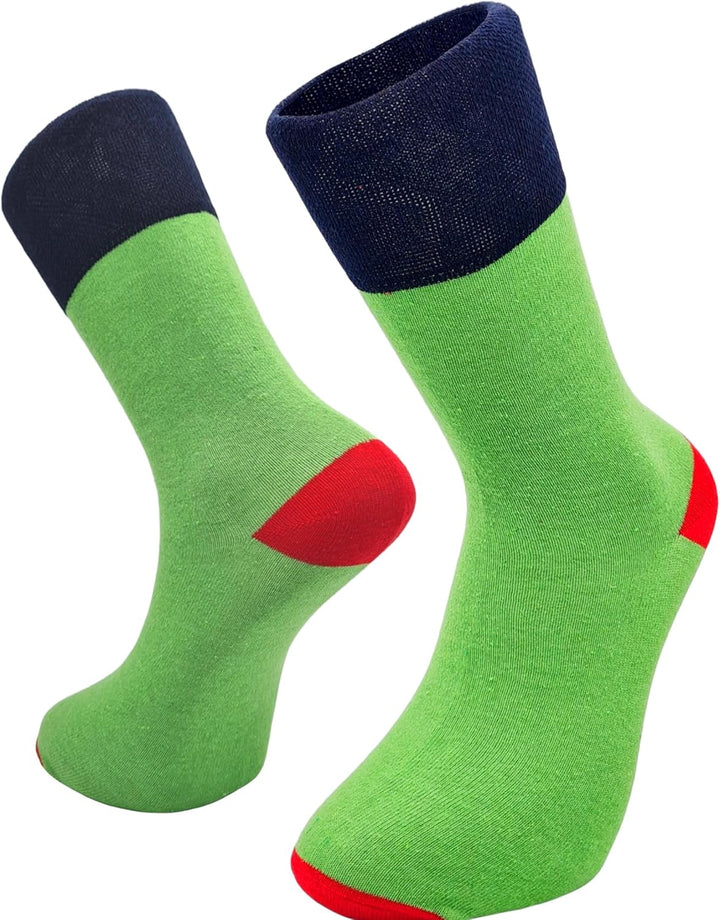 6 Pairs Non Elastic Diabetic Mens Socks Easy Gentle Grip Loose Wide Soft Top Rich Cotton Sock UK 6-11