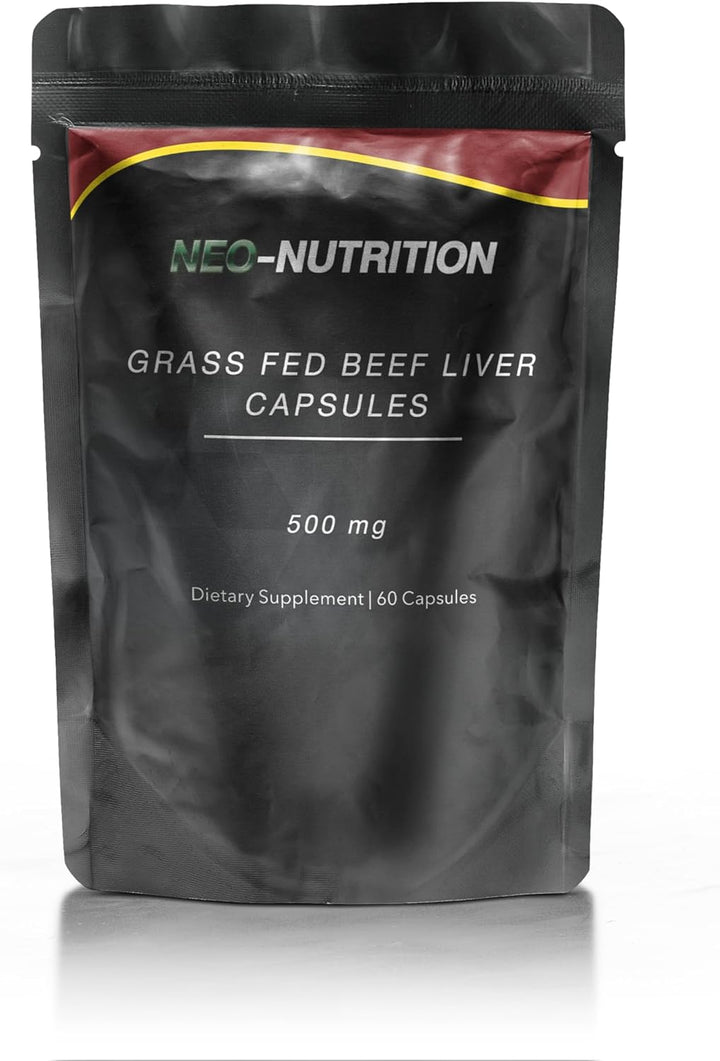Grassfed Beef Liver Capsules 500Mg - Supports Liver, Brain, and Heart Health
