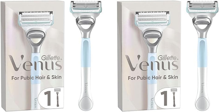 Pubic Hair Razor for Women, Razor, 1 Razor Blade Refills, Venus Razor for Pubic Hair and Skin, Women'S Razor with a Touch of Aloe