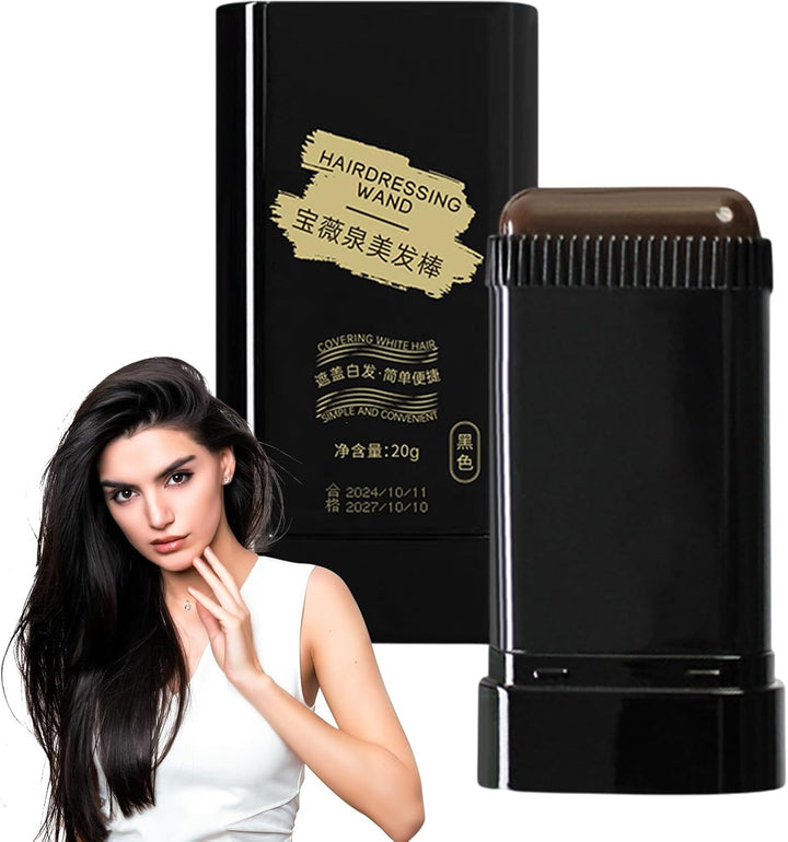 Safe and Convenient Comb Hair Dye, Upgraded Waterproof and Sweat Proof Hair Dye Stick, Ha-Ir D-Ye Concealer for Instant Gray Hairs Coverage, Portable Black D-Ye with Comb Applicator for Men Women