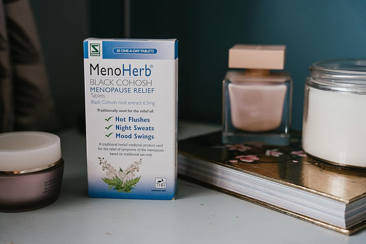 Pharma - Menoherb - Menopause Relief - Black Cohosh Root Extract 6.5Mg - Traditionally Used for Hot Flushes, Night Sweats and Mood Swings - 30 Tablets