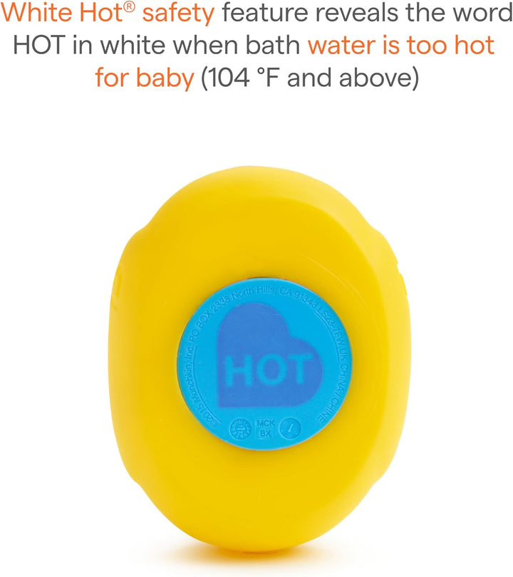 White Hot Safety Rubber Bath Duck Toy for Babies or Toddlers | Marker Turns White to Reveal the Word Hot When Bath Is Too Hot | Baby Essentials | Baby Bath | Bath Toys | 1 Pack