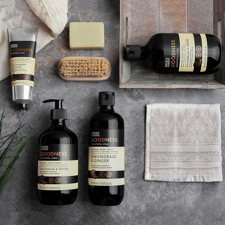 Goodness Lemongrass & Ginger Bath Soak, 500 Ml (Pack of 3) - Vegan Friendly