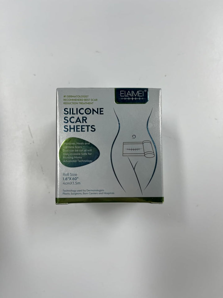 Silicone Scar Sheets, 1.6” X 60”Roll-1.5M, Scar Treatment Sheets, Silicone Scar Tape, Reusable, Thin, Flexible, Easy-Tear, for Old & New Scars, C-Section Surgery Scar Keloid Burn Acne