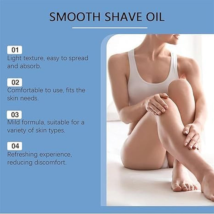 Smooth Shave Oil for Women 3.38Oz,Pre S-Have & after Shave Oil with Vitamin E Olive O-Il Jojoba Seed O-Il,Nourishing & Moisturizing,Non-Greasy,Gentle Soothing Shaving Oils (2)