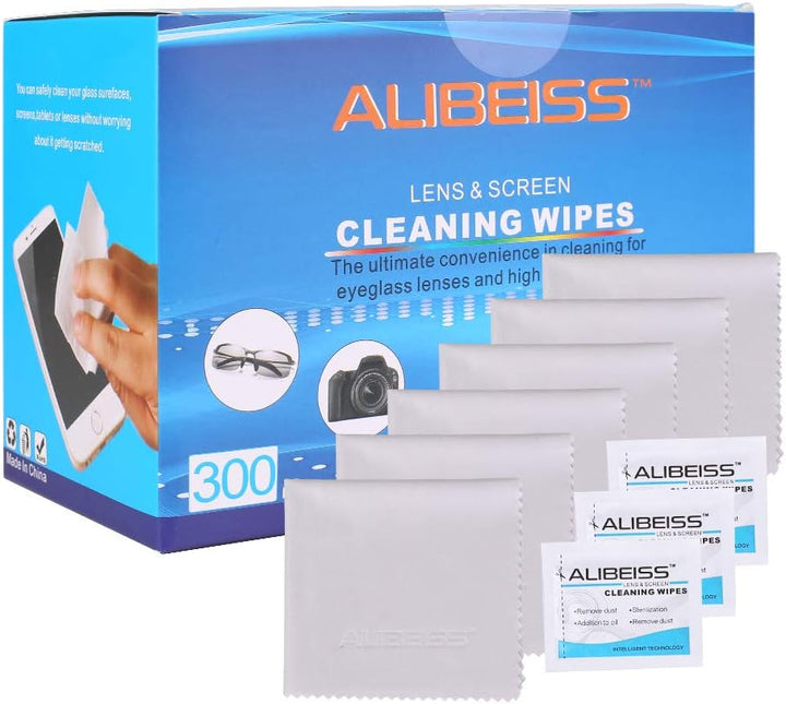 150 Pack Pre-Moistened Lens Wipes  Screen Wipes Glasses Cleaner for Camera, Tablets, Smartphone, Screens and Other Delicate Surfaces