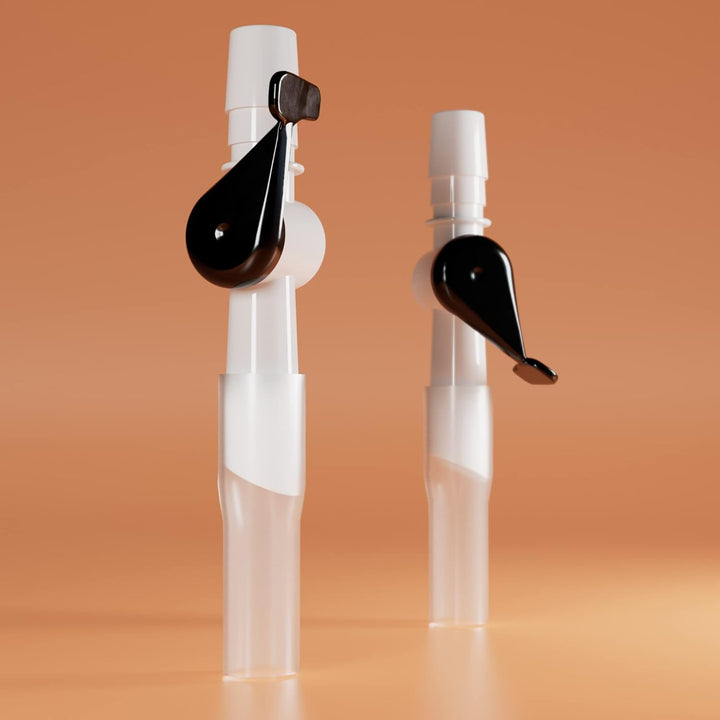 Ugo Catheter Valve - Urine Drainage Catheter Valves, Comfortable Easy to Use Lever Tap with Smooth Edges and Soft Silicone Tubing - an Effective Alternative to Leg Bags (Pack of 5)