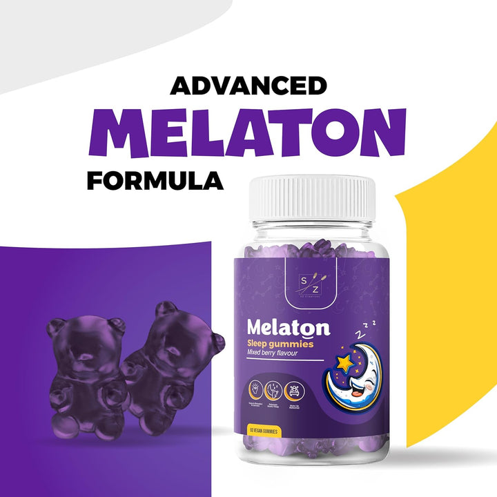 Melatonin Gummies Alternative X60 | Melatonin Gummies Precursor Sleep Aid | Deepsleep Formula Valerian Root, 5-HTP, Magnesium Glycinate, L-Theanine, Dark Fruit | Potent Melatonin Gummy Alternative