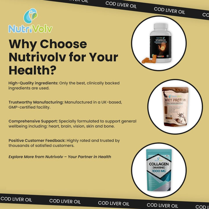 Cod Liver Oil High Strength 1000Mg Heart, Brain and Joint Healthcare Supplements, Natural Rich Source of Omega 3 Fatty Acids | 120 Capsules