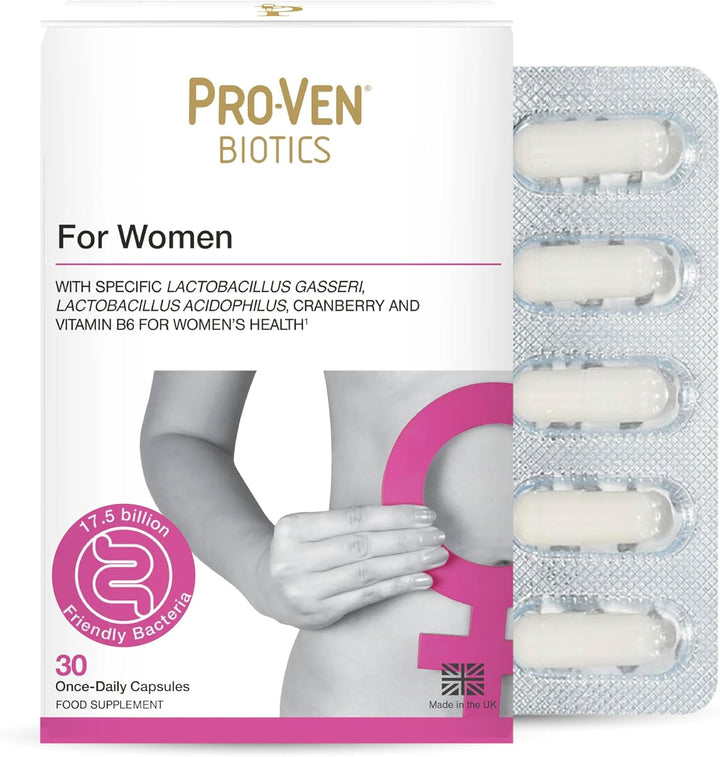 Probiotics for Women |Female-Friendly Bacteria, Cranberry & Hormone Support | 17.5 Billion CFU Clinically Researched Live Bacteria | 30 Capsules, UK Made