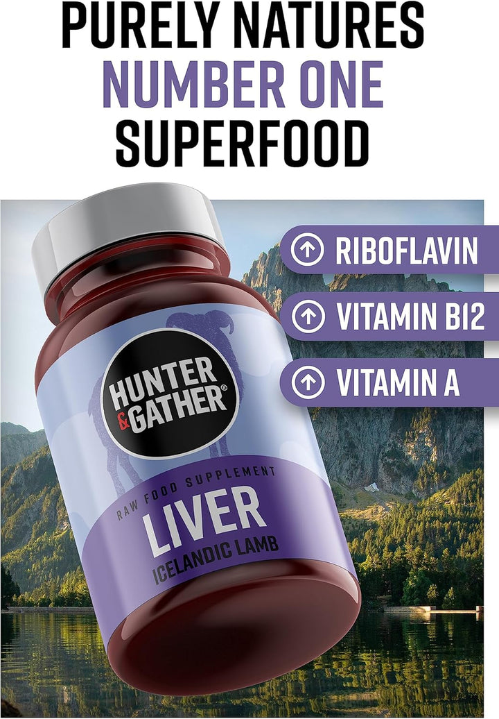 Nose to Tail - 90 Liver Capsules | Wild, Grass Fed Icelandic Lamb Ancestral Inspired Supplements| Raw Freeze-Dried Lamb | No GMO Feeds, Antibiotics or Hormones