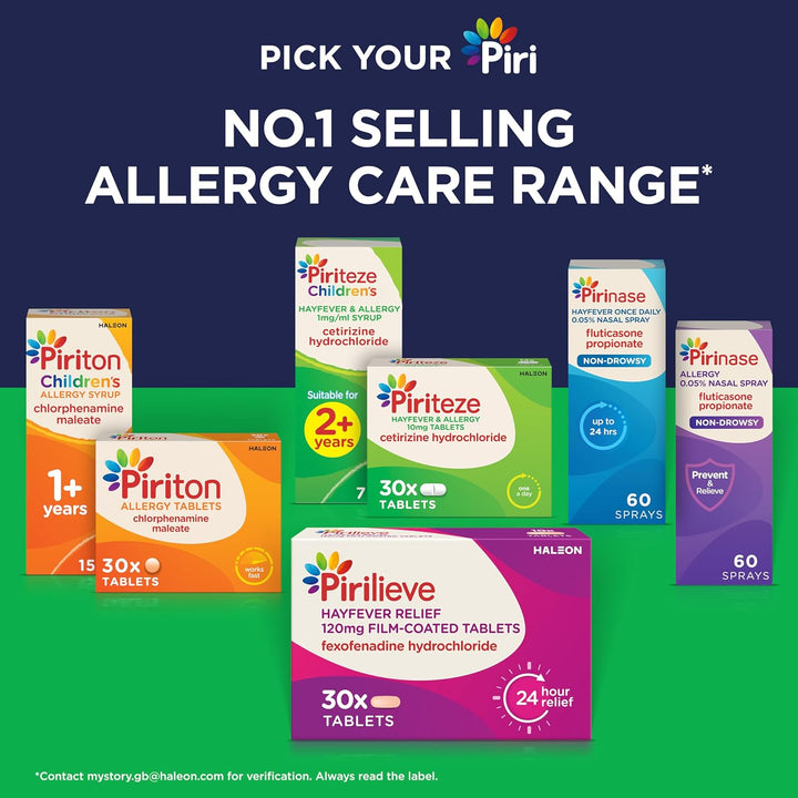 Hayfever & Allergy Antihistamine Tablets, Allergy Relief, Cetirizine, 14S