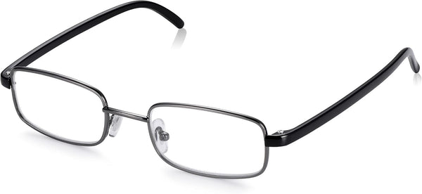 Metal Reading Glasses for Men & Women, Full Frame Non Prescription Readers, Classic Style Eye Glasses, Magnification +1.0 to +3.5