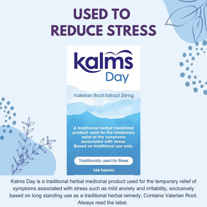 Day 168 Tablets - Traditional Herbal Medicinal Product Used for the Temporary Relief of Symptoms Associated with Stress.