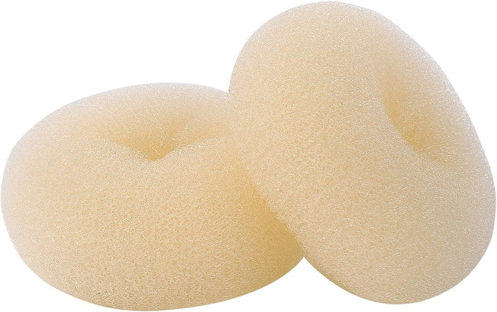 2-Piece Extra Large Size Hair Bun Donut Maker, Ring Style Chignon Buns Maker (4.3 In. for Thick & Long Hair) - Brown