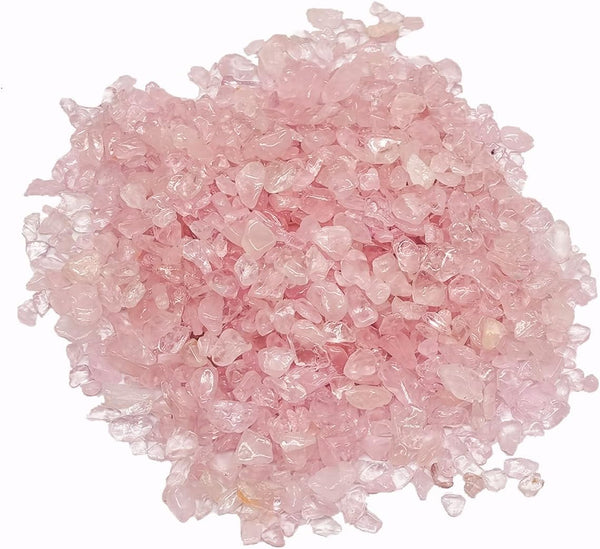 Rose Quartz Chips Stones,Fish Tank Gravel and Pink Healing Crystals Bulk for Decorate,Tumbled Stone Shaped Stones for Plants,Reiki,Succulents Crafts,Vases Filler, Aquarium Gravel 100G.