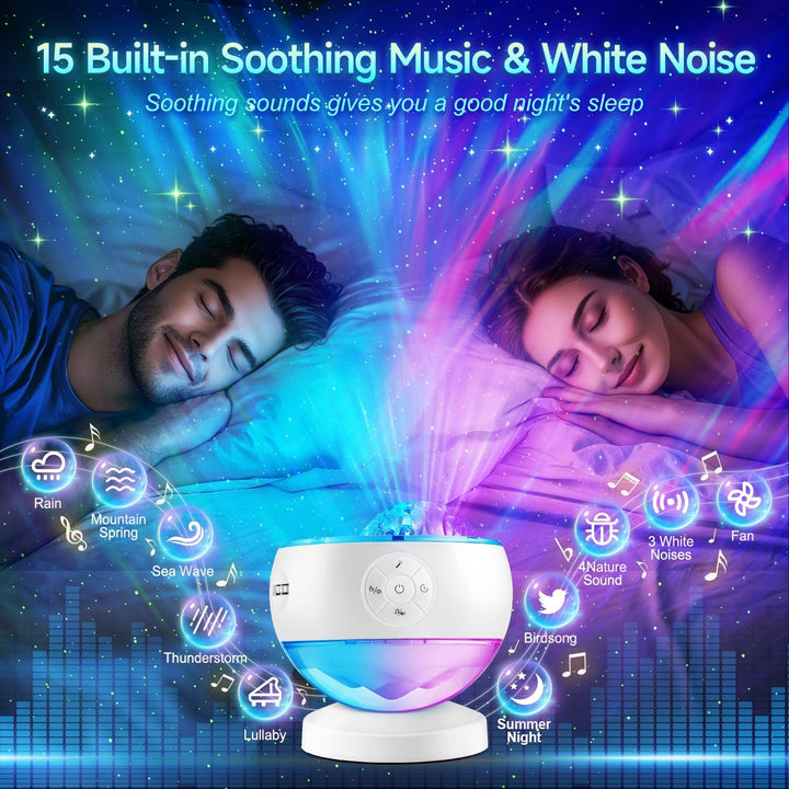 Galaxy Projector Star Projector Gifts for Girls Women, 16 ​Colour Moon Galaxy Light Christmas Gifts, 15 White Noise Machine | Bluetooth Northern Lights, Remote Sensory Lights, Room Decor